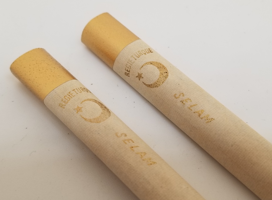 OSMANLI DÖNEMİ ALTIN VARAKLI KAĞITLI 2 ADET SİGARA