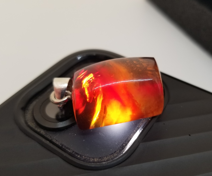 ÖZEL YAPIM DAMLA KEHRİBAR KOLYE