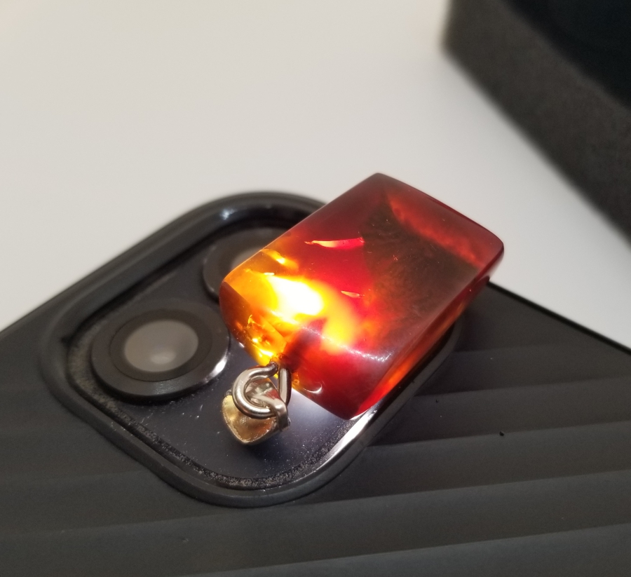 ÖZEL YAPIM DAMLA KEHRİBAR KOLYE