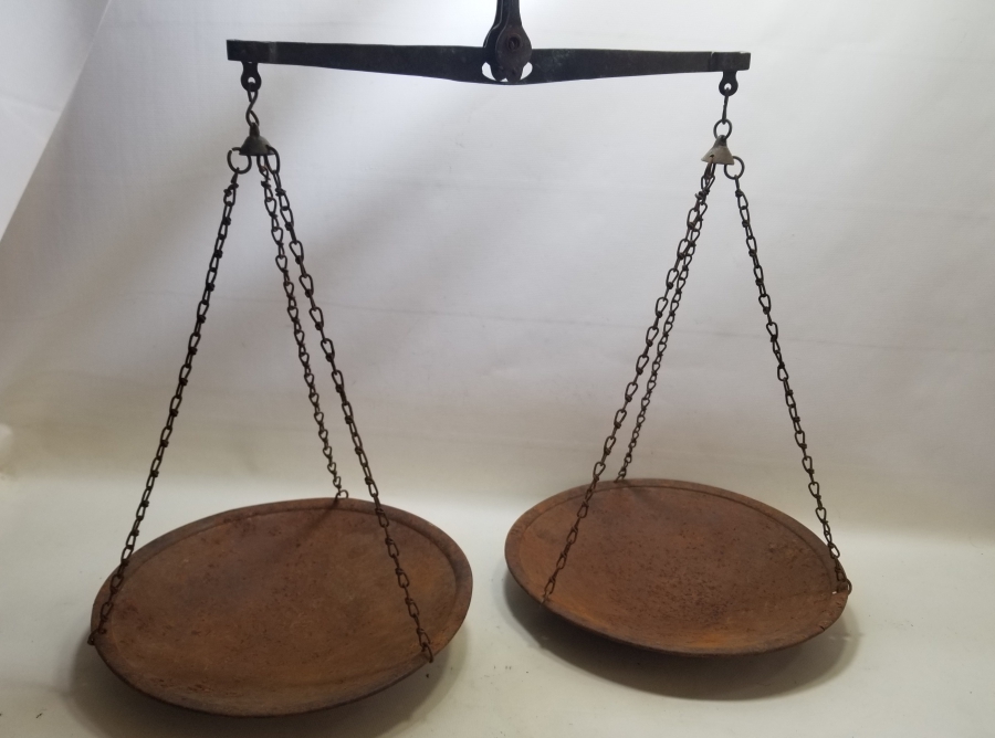 ÇİFT KEFELİ ANTİKA TERAZİ