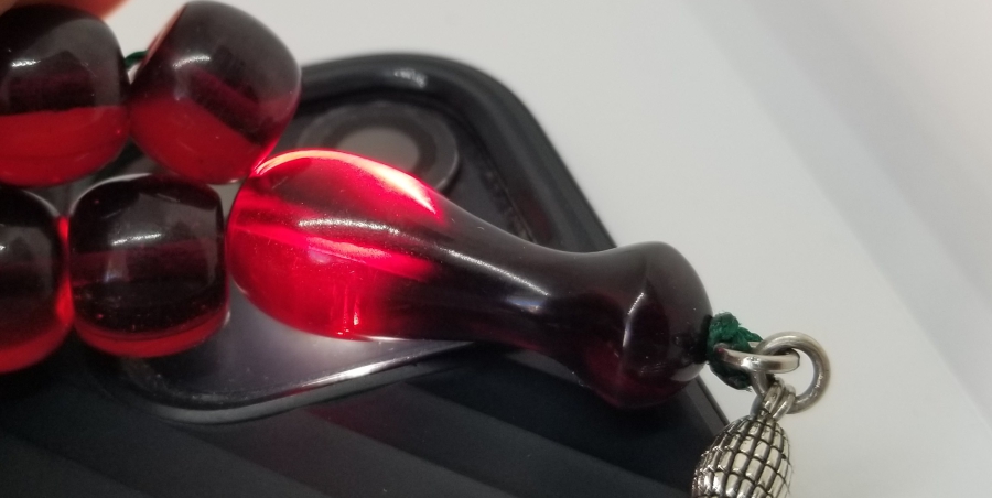 OSMANLI DÖNEMİ KEMANE TORNA YAPIMI ATEŞ KEHRİBARI TESPİH