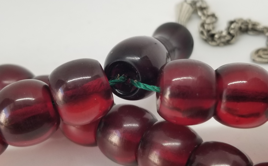 OSMANLI DÖNEMİ KEMANE TORNA YAPIMI ATEŞ KEHRİBARI TESPİH