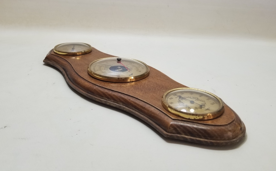 BAROMETRELİ VE DERECELİ ANTİKA GÖSTERGE