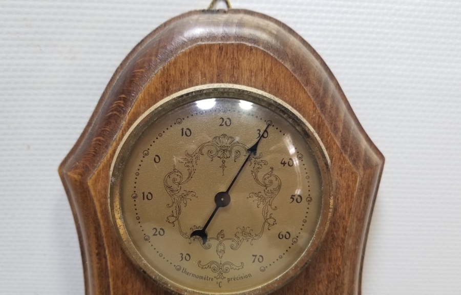 BAROMETRELİ VE DERECELİ ANTİKA GÖSTERGE