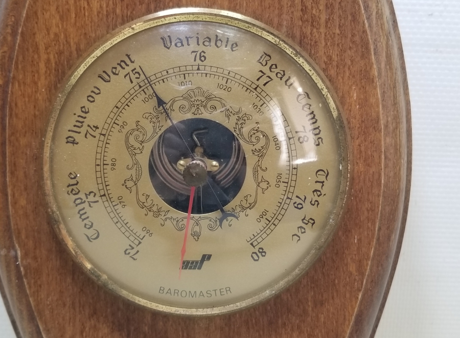 BAROMETRELİ VE DERECELİ ANTİKA GÖSTERGE