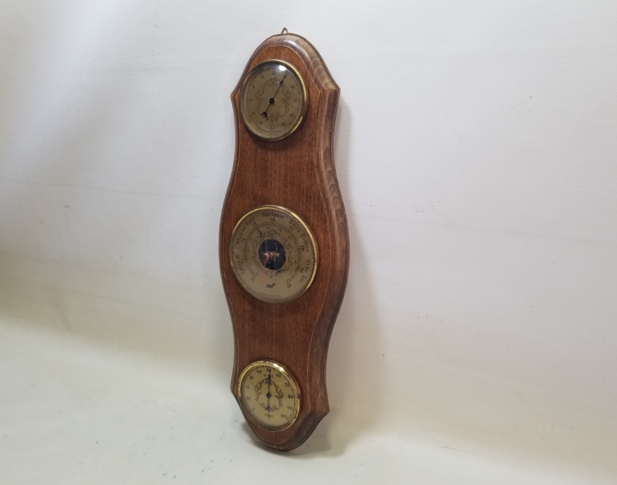 BAROMETRELİ VE DERECELİ ANTİKA GÖSTERGE
