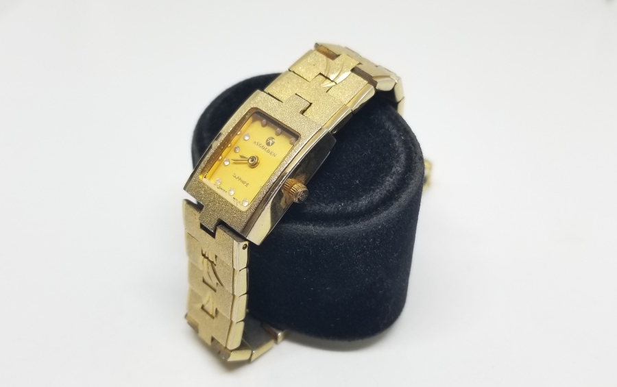 ALTIN KAPLAMA PİLLİ KOL SAATİ