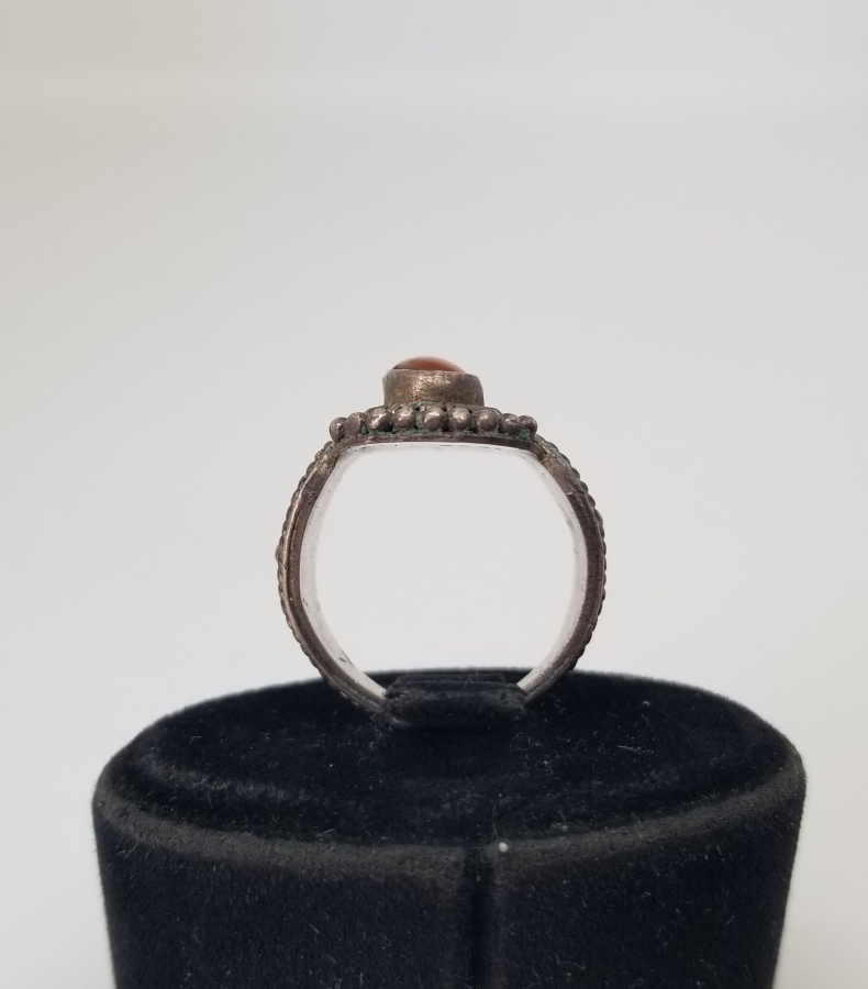 ÜZERİ AKİK TAŞLI VE GÜHERZE İŞÇİLİKLİ OSMANLI DÖNEMİ YÜZÜK