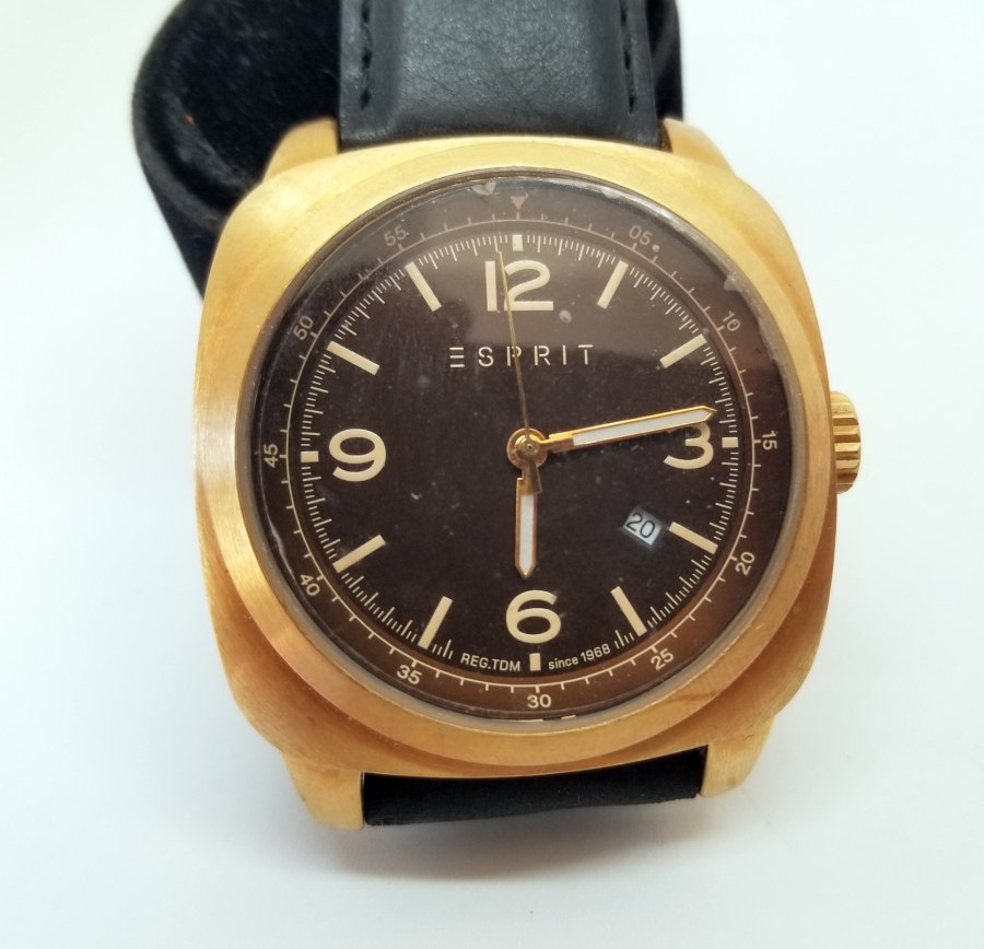 ESPRIT MARKA ALTIN KAPLAMA KOL SAATİ