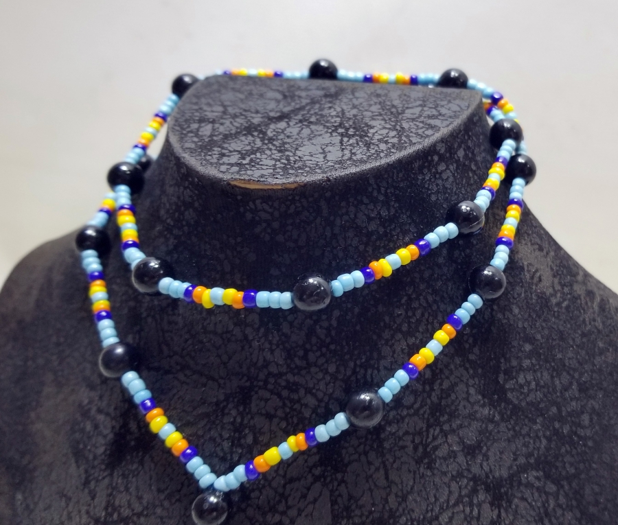 OPAL BONCUKLU CEZAEVİ YAPIMI EL İŞİ GERDANLIK