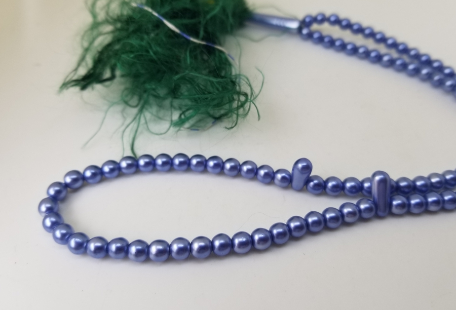 ORİJİNAL PÜSKÜLÜYLE OSMANLI DÖNEMİ NADİR RENKTE BEYKOZ 99LUK NAMAZ TESPİHİ