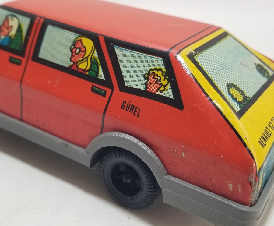 GÜREL MARKA YERLİ YAPIM ANTİKA OYUNCAK ARABA