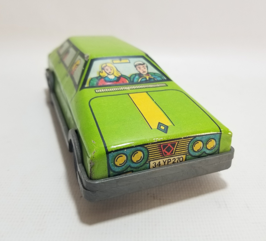 NADİR RENKTE GÜREL MARKA YERLİ YAPIM ANTİKA OYUNCAK ARABA