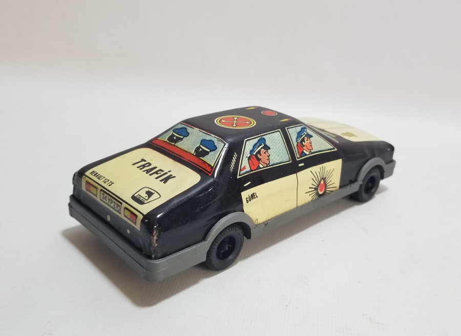 GÜREL MARKA ANTİKA OYUNCAK POLİS ARABASI