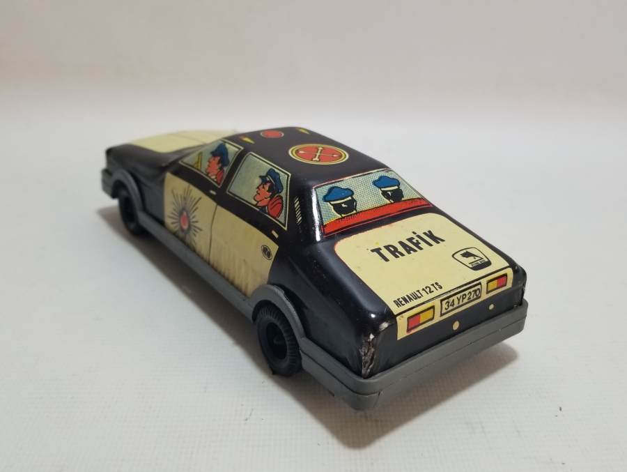 GÜREL MARKA ANTİKA OYUNCAK POLİS ARABASI