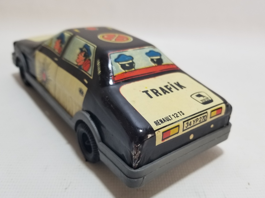 GÜREL MARKA ANTİKA OYUNCAK POLİS ARABASI