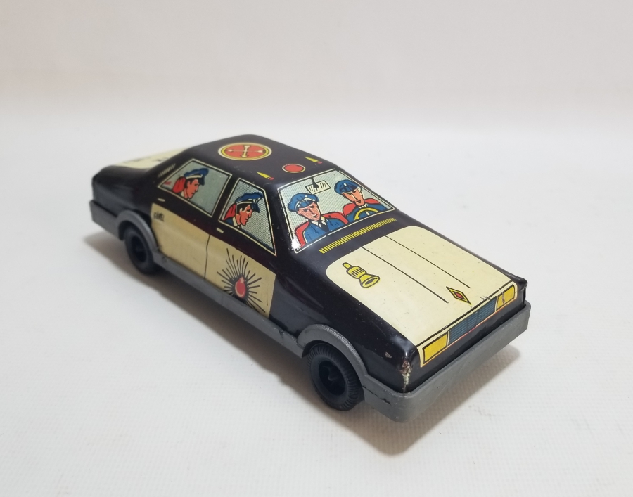 GÜREL MARKA ANTİKA OYUNCAK POLİS ARABASI