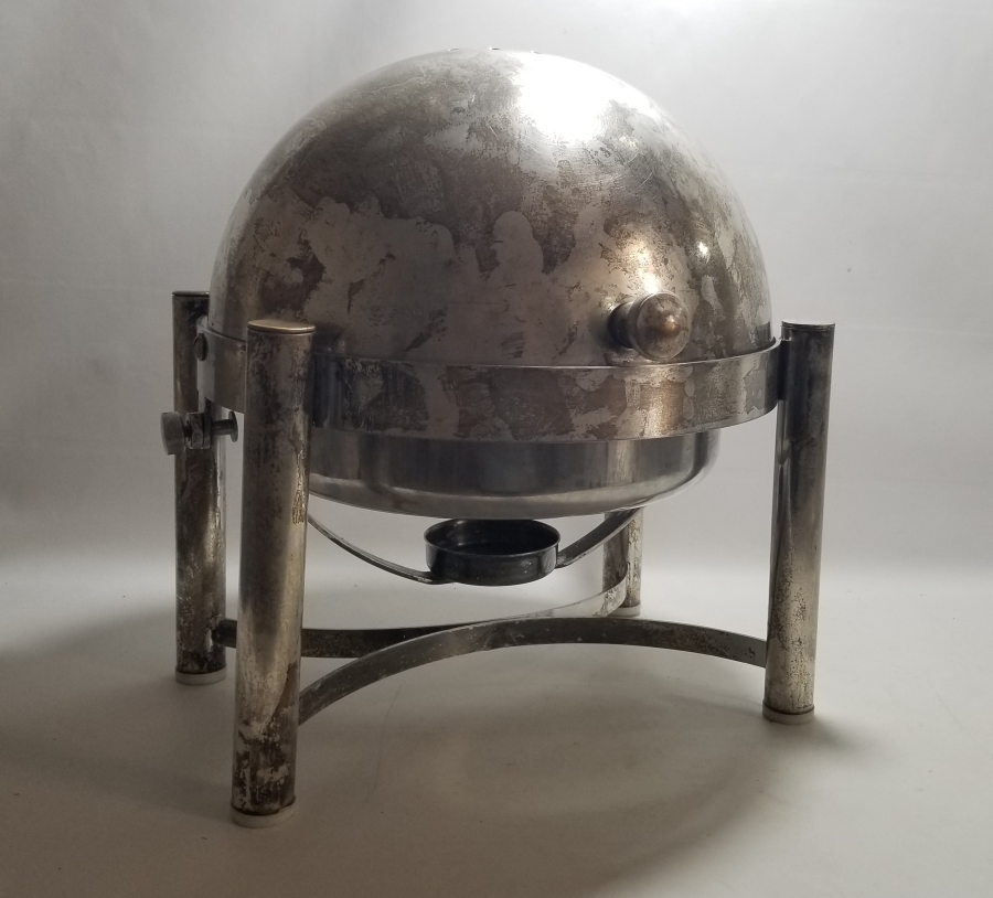 GÜMÜŞ KAPLAMA BÜYÜK BOY ANTİKA RECHAUD - İKRAMLIK