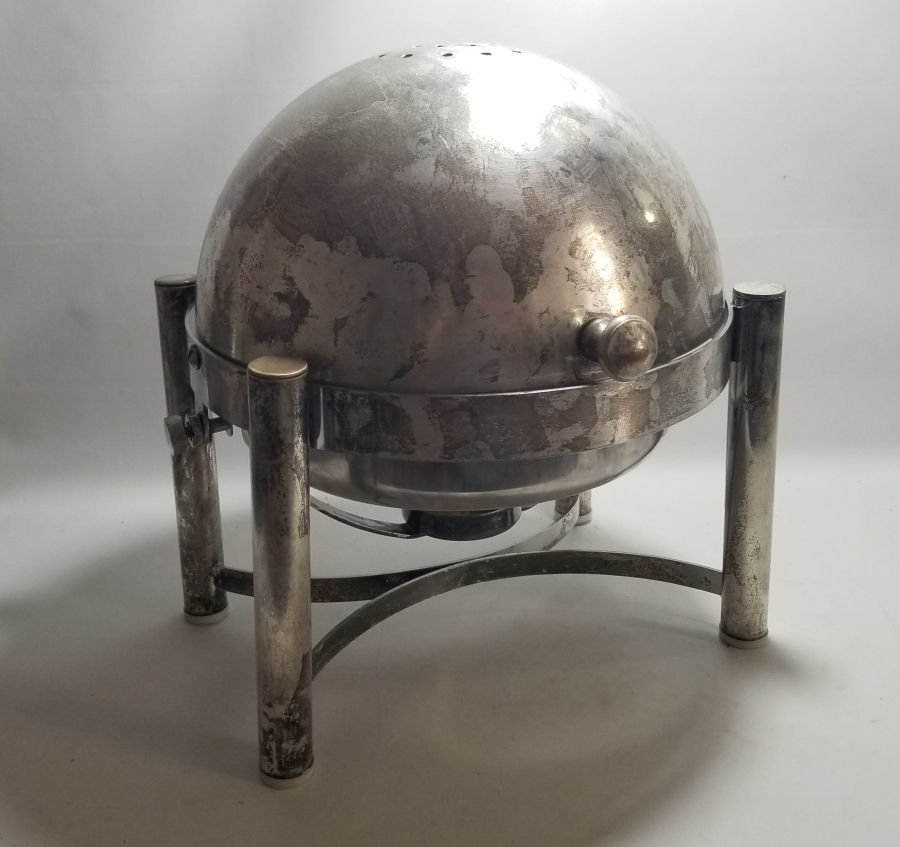 GÜMÜŞ KAPLAMA BÜYÜK BOY ANTİKA RECHAUD - İKRAMLIK