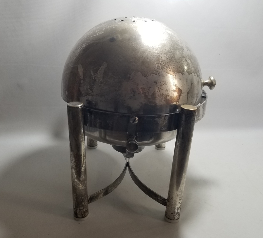 GÜMÜŞ KAPLAMA BÜYÜK BOY ANTİKA RECHAUD - İKRAMLIK