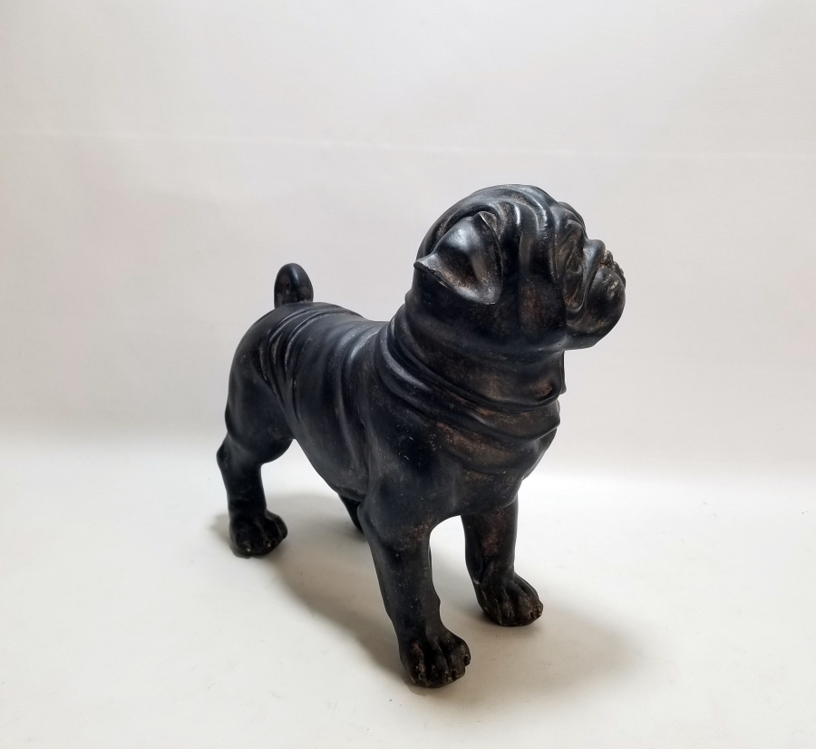 KABARTMA İŞÇİLİKLİ ANTİKA BAKALİT KÖPEK FİGÜRÜ
