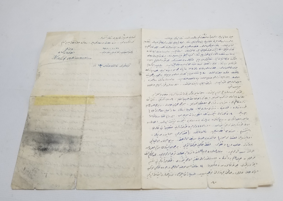 HALİT AKMANSÜ'NUN KENDİ EL YAZISIYLA YAZDIĞI İMZALI DİNİ İÇERİKLİ MEKTUBU