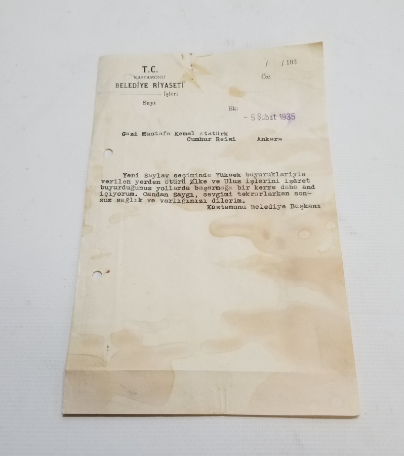 HALİT AKMANSÜ'NUN KENDİ EL YAZISIYLA YAZDIĞI İMZALI DİNİ İÇERİKLİ MEKTUBU