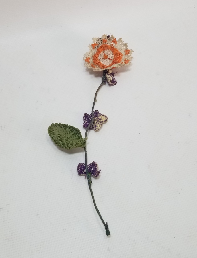 OSMANLI DÖNEMİ İĞNE OYALI KOZAK YÖRESİ NADİR GELİN ÇİÇEĞİ