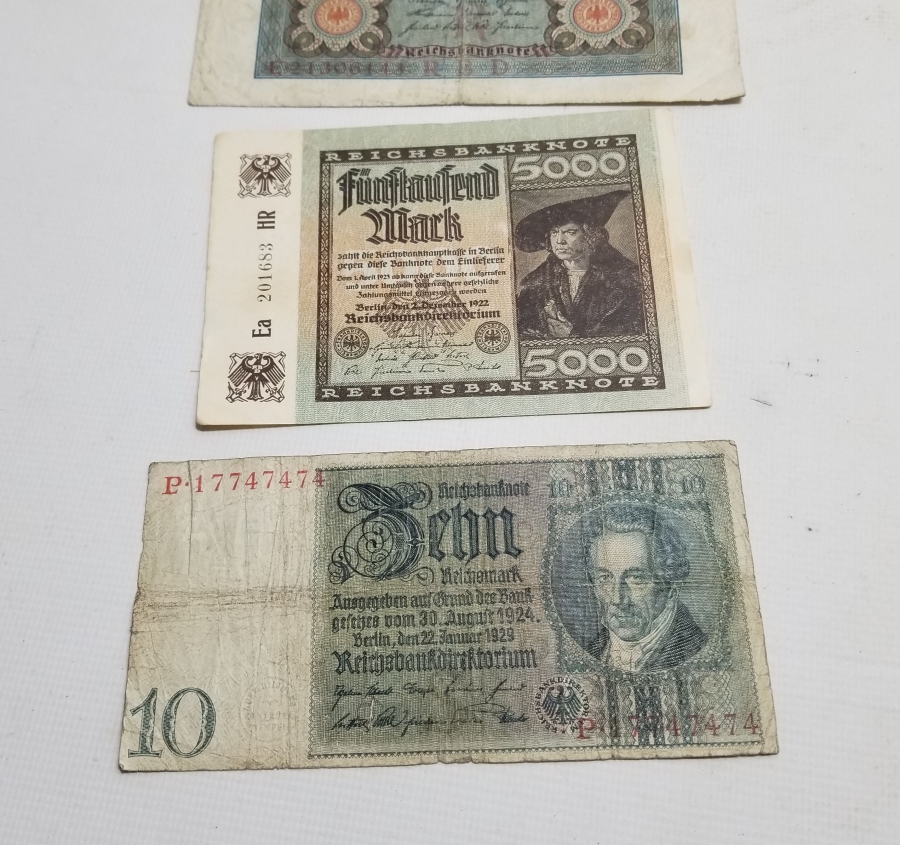 ORİJİNAL KAĞIT ALMAN PARALARI LOTU