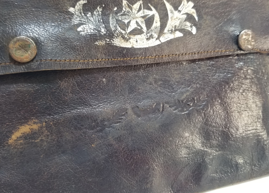 ÜZERİ GÜMÜŞ VARAKLI OSMANLI DÖNEMİ NADİR SUBAY CÜZDANI