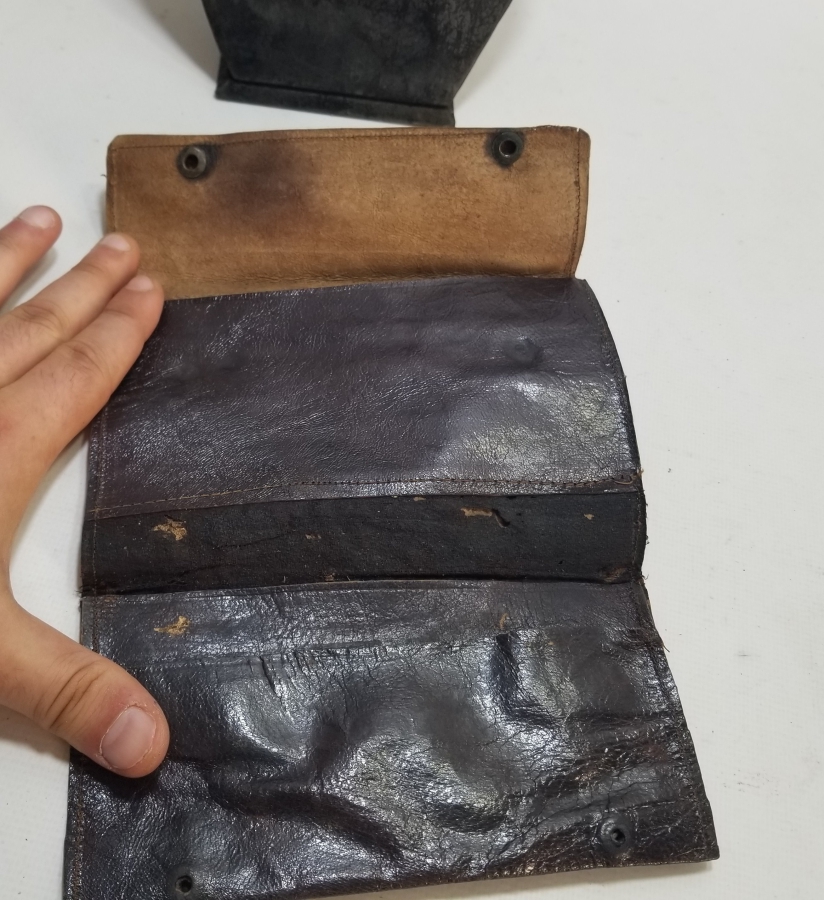 ÜZERİ GÜMÜŞ VARAKLI OSMANLI DÖNEMİ NADİR SUBAY CÜZDANI