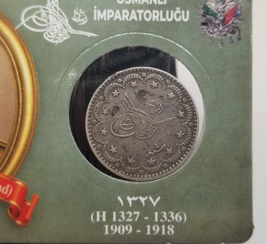 SULTAN MEHMET REŞAT HAN DÖNEMİ GÜMÜŞ 5 KURUŞ MECİDİYE