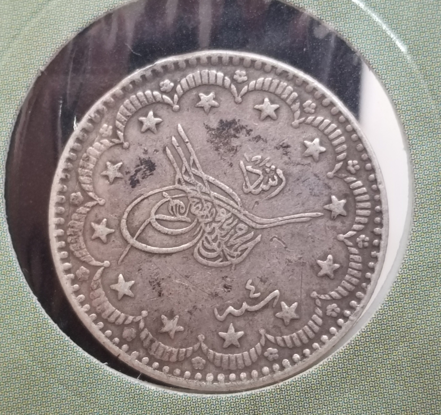 SULTAN MEHMET REŞAT HAN DÖNEMİ GÜMÜŞ 5 KURUŞ MECİDİYE