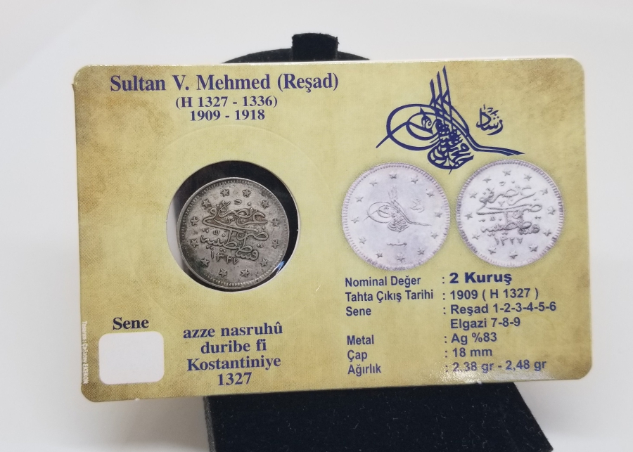 SULTAN MEHMET REŞAT HAN DÖNEMİ GÜMÜŞ 2 KURUŞ MECİDİYE