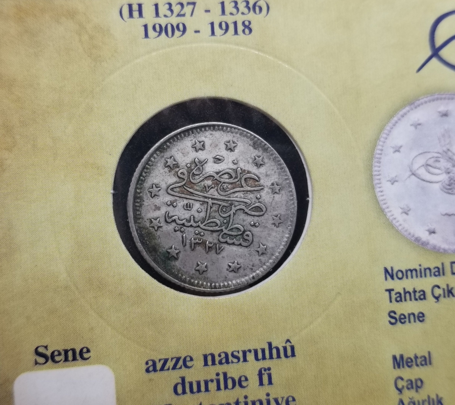 SULTAN MEHMET REŞAT HAN DÖNEMİ GÜMÜŞ 2 KURUŞ MECİDİYE