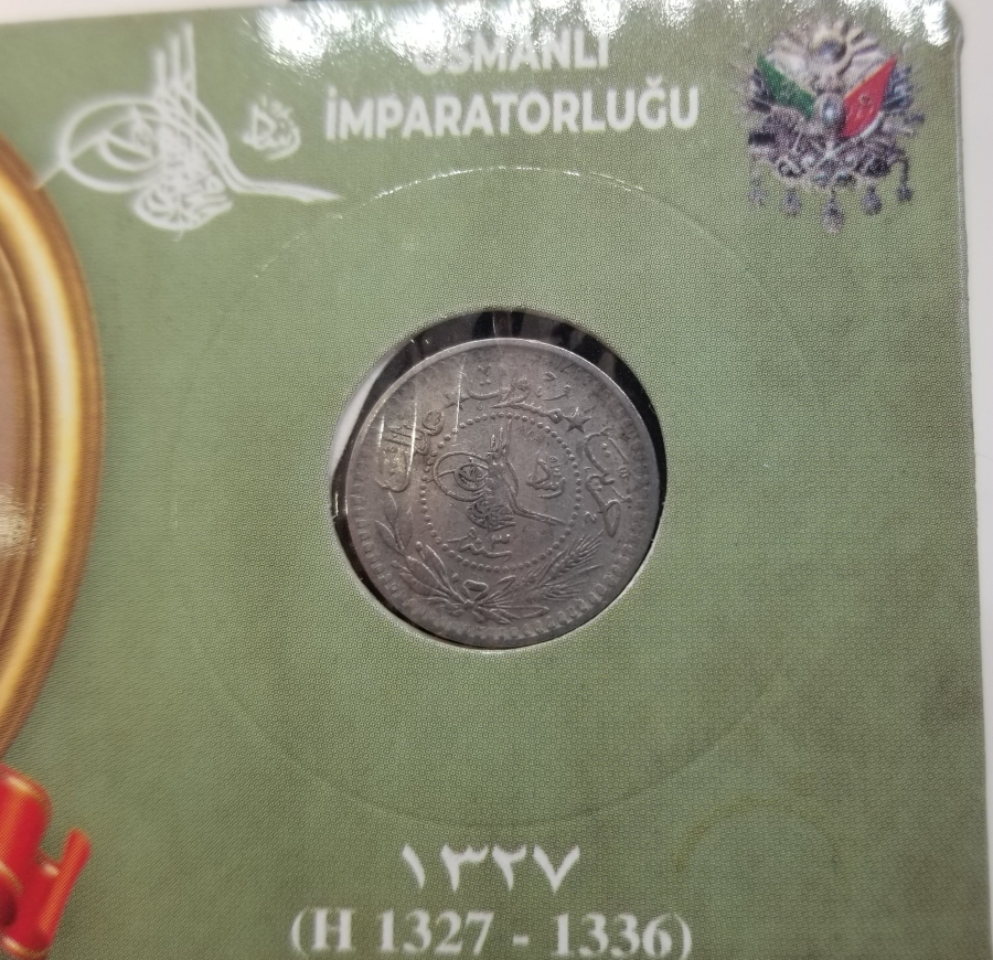 MEHMET REŞAT HAN DÖNEMİ KOLEKSİYONLUK NİKEL 5 PARA