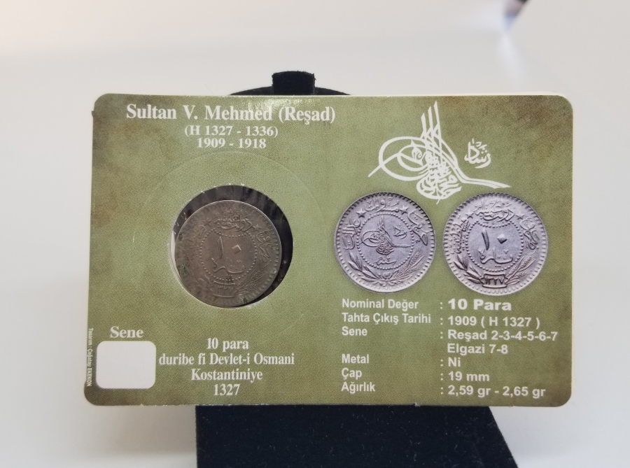 MEHMET REŞAT HAN DÖNEMİ KOLEKSİYONLUK NİKEL 10 PARA