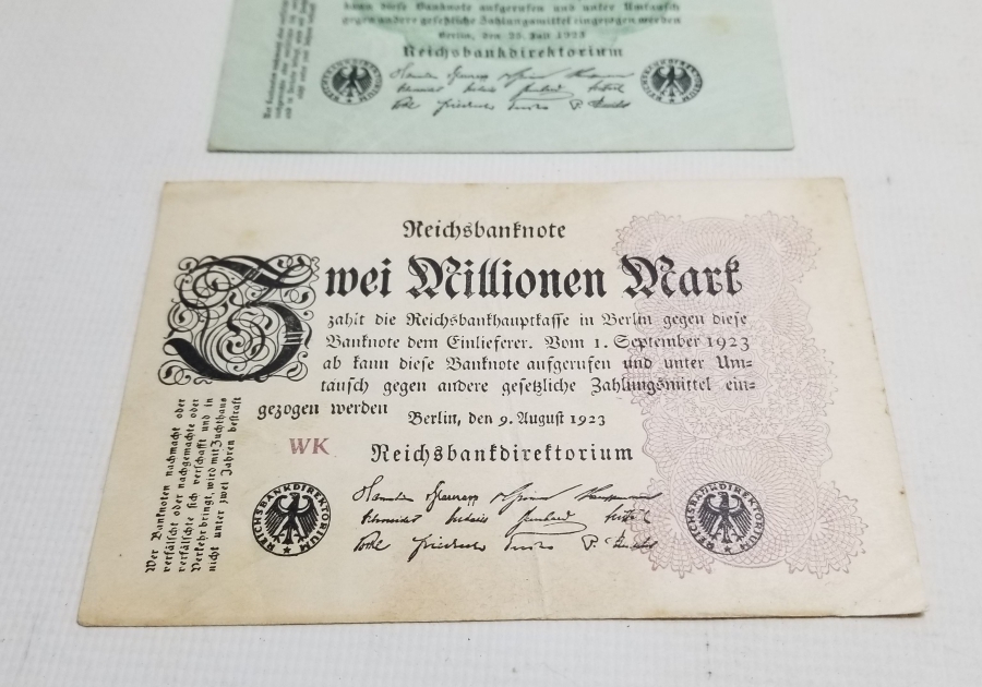 1923 TARİHLİ İKİ ADET ALMAN KAĞIT PARA