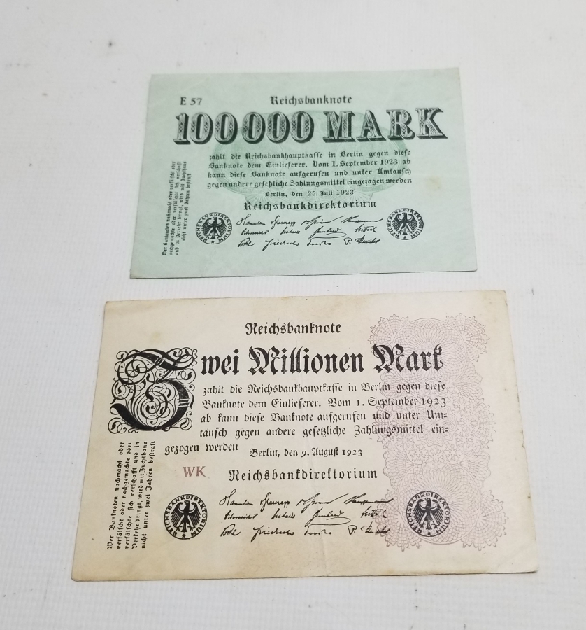 1923 TARİHLİ İKİ ADET ALMAN KAĞIT PARA