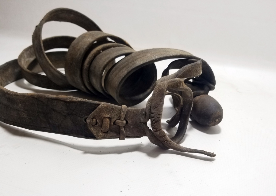 OSMANLI DÖNEMİ EL YAPIMI DERİ HAMAL İPİ