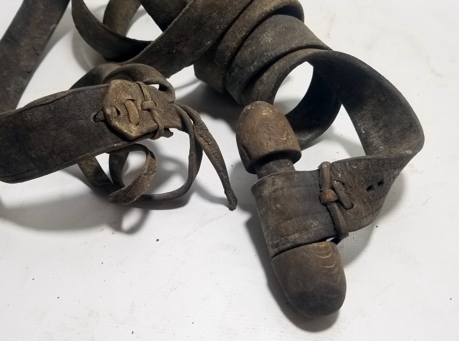 OSMANLI DÖNEMİ EL YAPIMI DERİ HAMAL İPİ