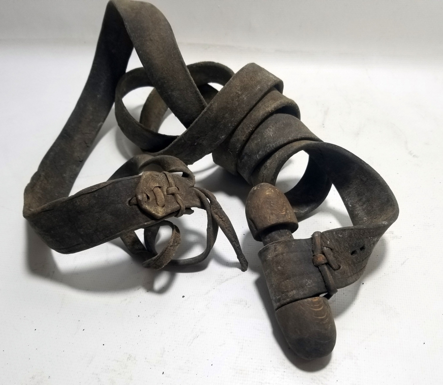 OSMANLI DÖNEMİ EL YAPIMI DERİ HAMAL İPİ