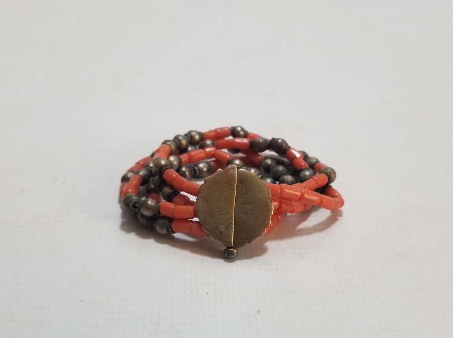 OSMANLI DÖNEMİ NADİR MERCAN TAŞLI NADİR GÜMÜŞ BİLEKLİK