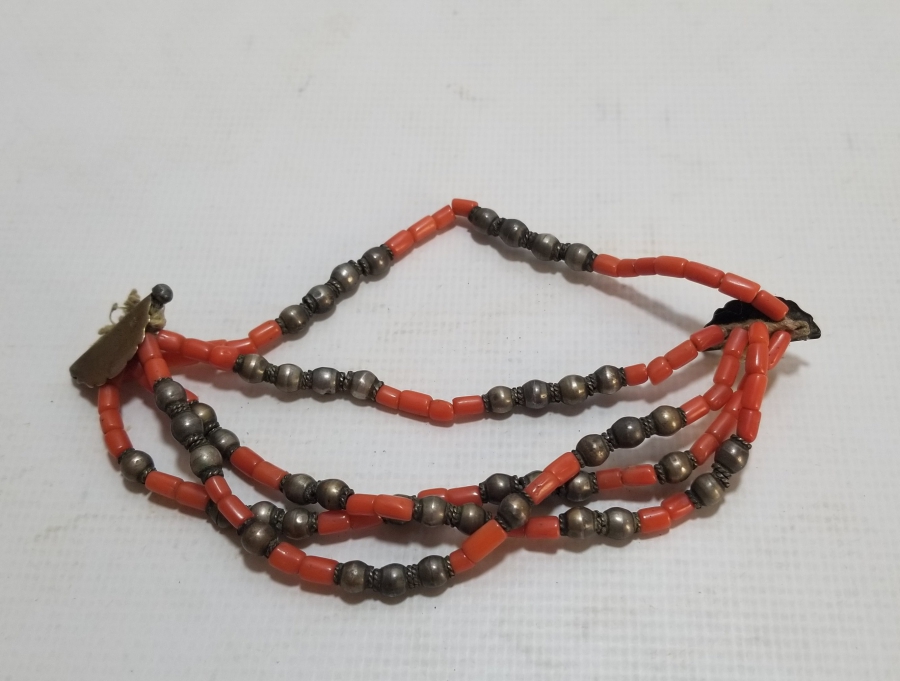 OSMANLI DÖNEMİ NADİR MERCAN TAŞLI NADİR GÜMÜŞ BİLEKLİK