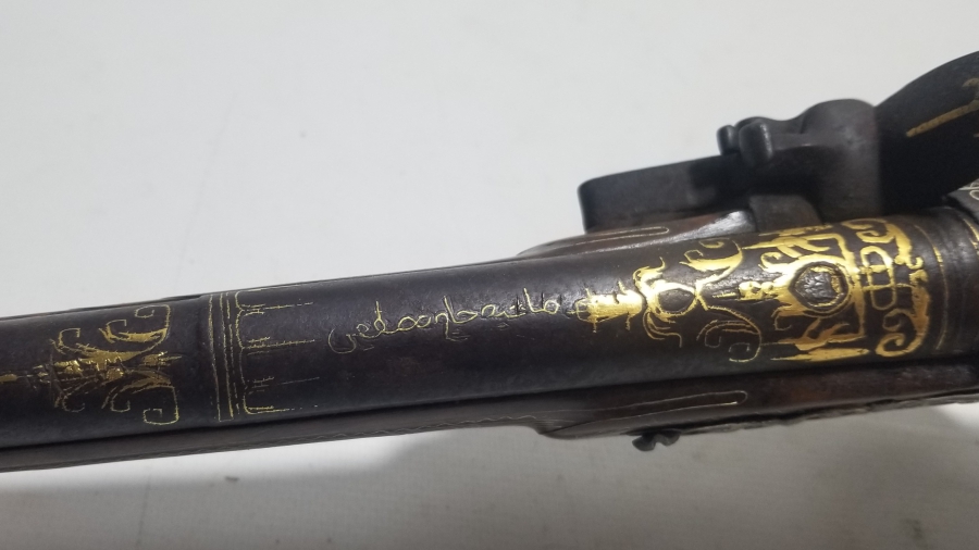 ALTIN ÇAKMA İŞÇİLİKLİ VE GÜMÜŞ APLİKLİ OSMANLI ÇİFT PİŞTOV