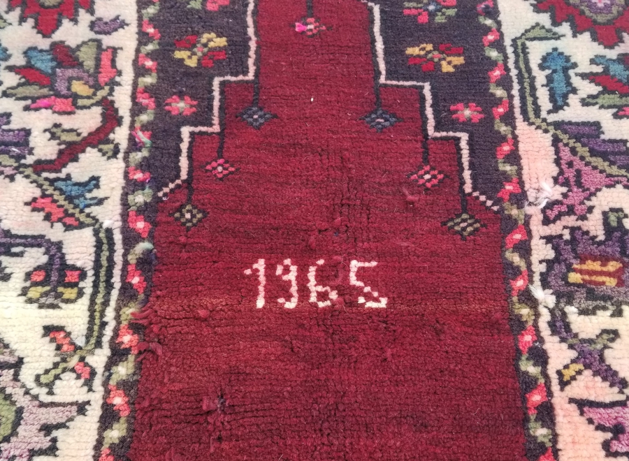 1965 TARİHLİ EL DOKUMA KİLİM SECCADE