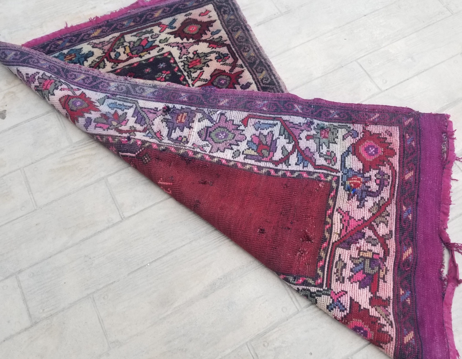 1965 TARİHLİ EL DOKUMA KİLİM SECCADE