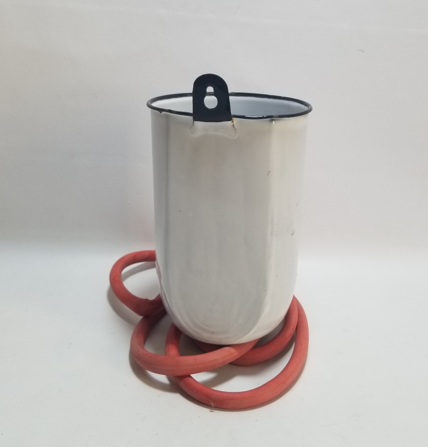 OSMANLI DÖNEMİ ÇOK NADİR ORİJİNAL HORTUMUYLA EMAYE SERUM ŞİŞESİ