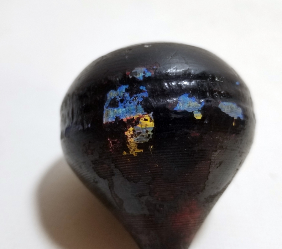 OSMANLI DÖNEMİ EL YAPIMI KÖK BOYALI AHŞAP TOPAÇ