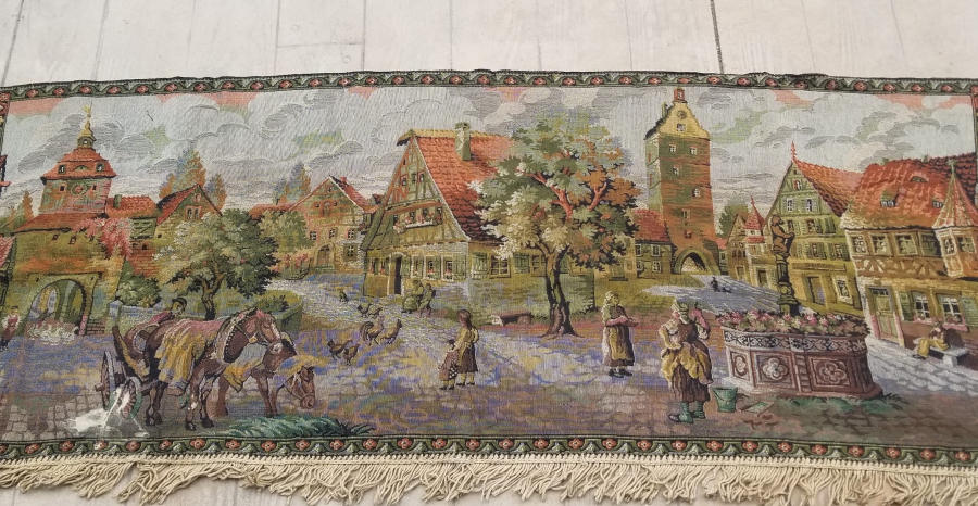 EL İŞİ ANTİKA GOBLEN DUVAR PANOSU